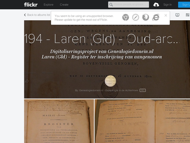 Screenshot van website