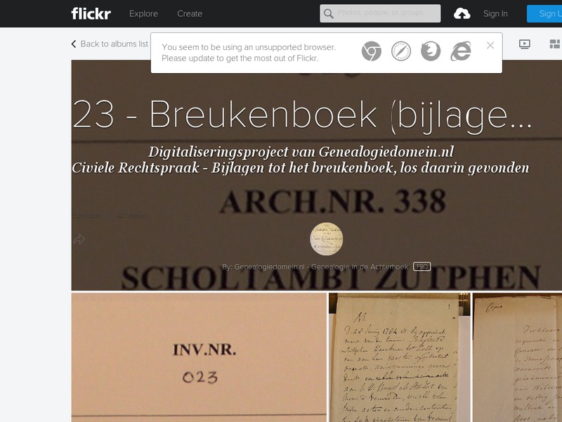 Screenshot van website