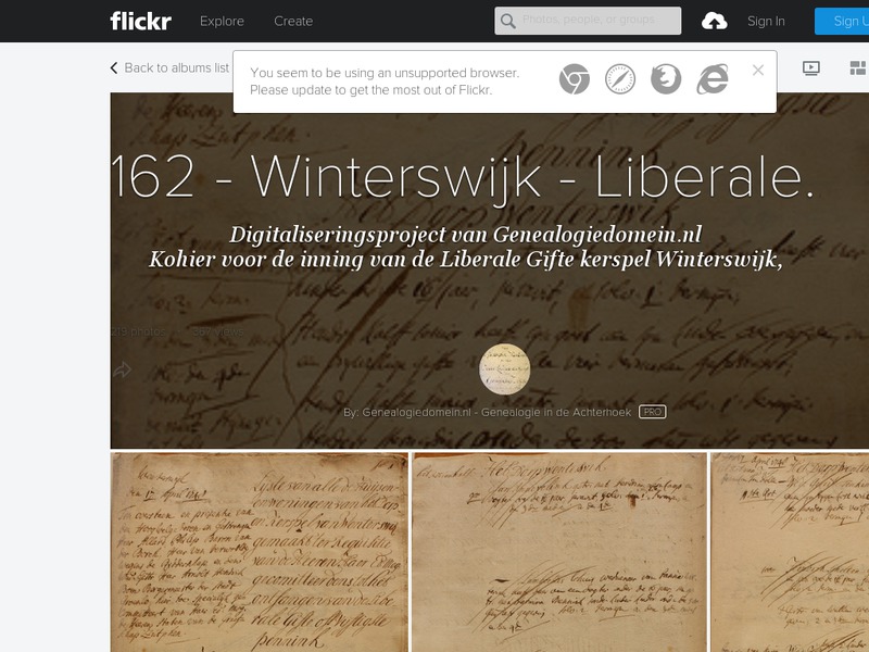 Screenshot van website