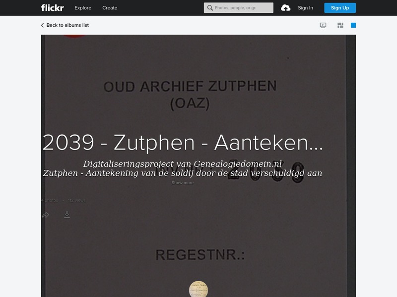 Screenshot van website