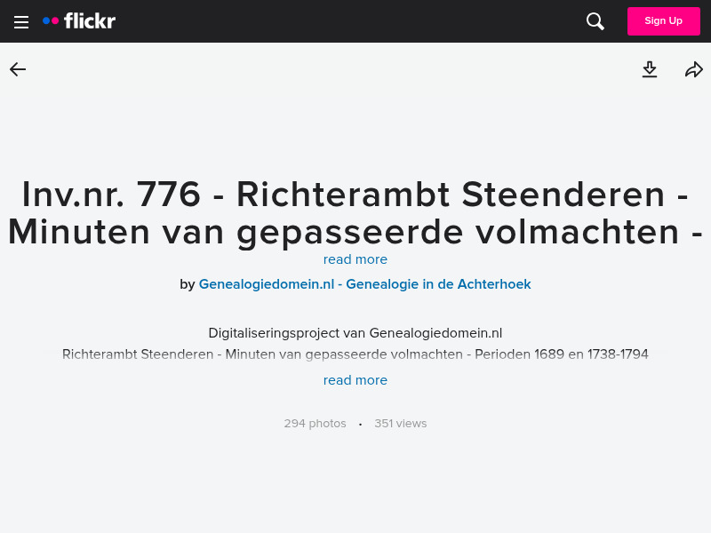 Screenshot van website