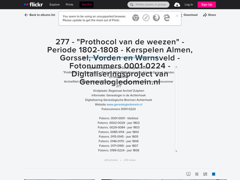 Screenshot van website
