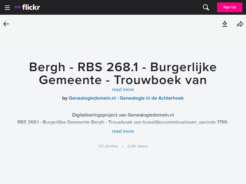 Screenshot van website