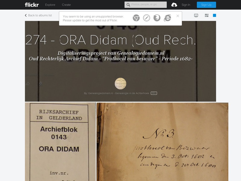 Screenshot van website