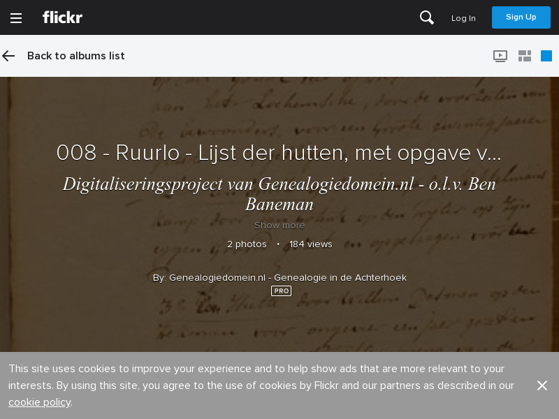 Screenshot van website