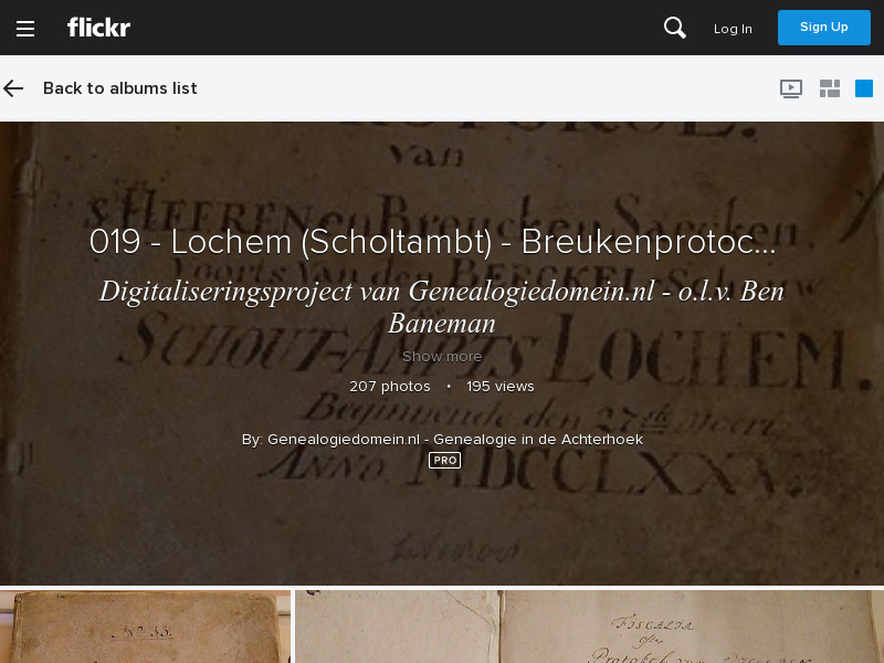 Screenshot van website