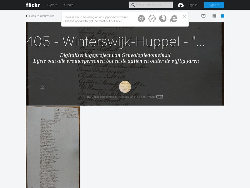 Screenshot van website