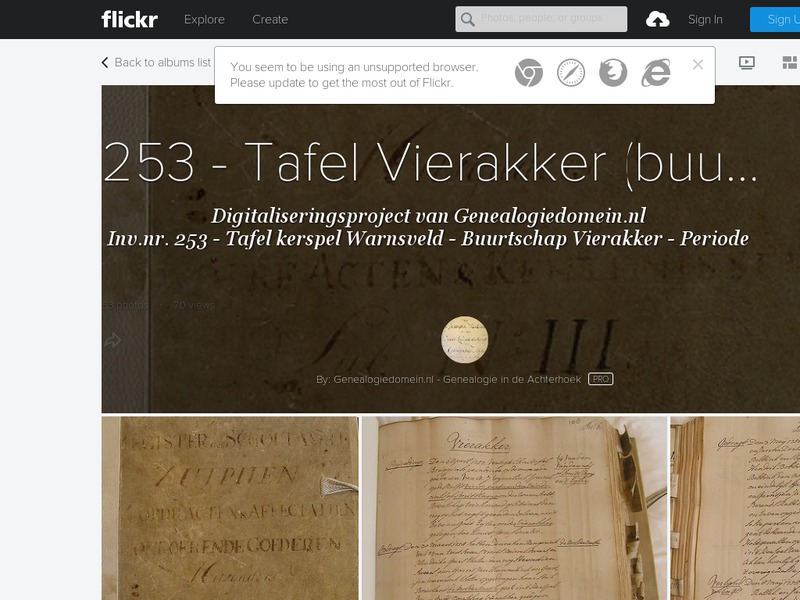Screenshot van website