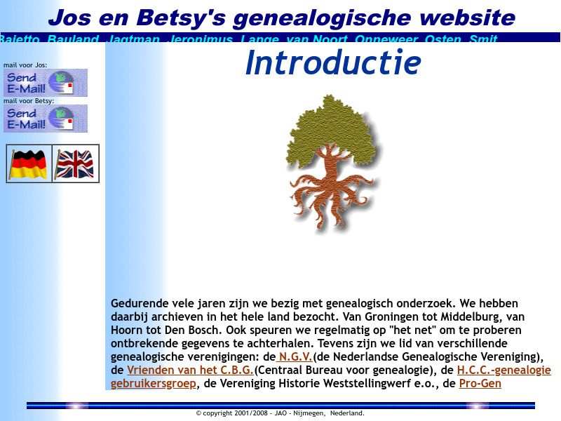 Screenshot van website