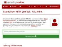Screenshot van website