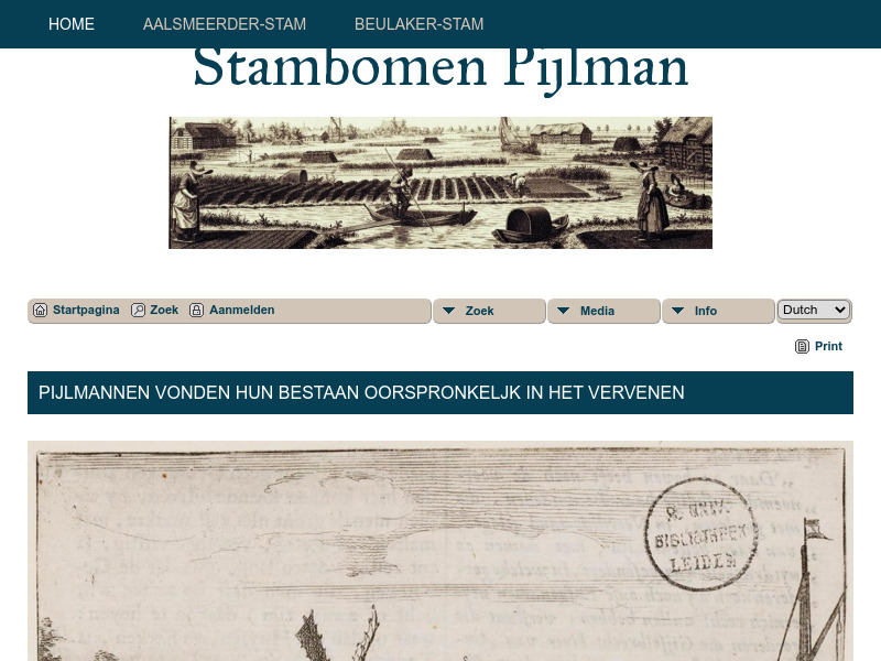 Screenshot van website
