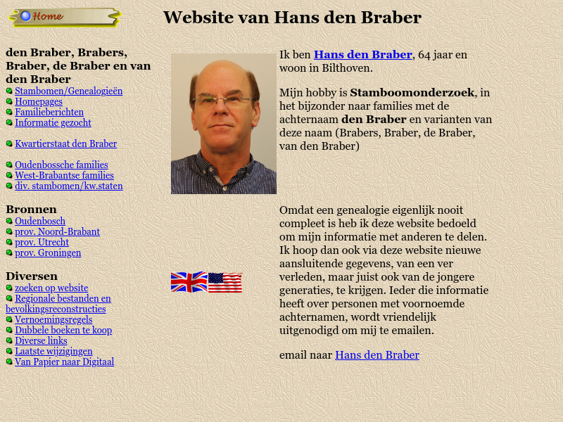 Screenshot van website