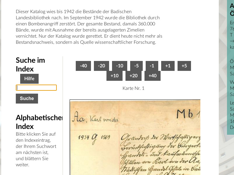 Screenshot van website