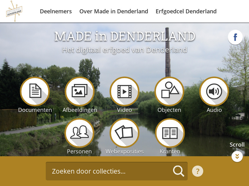 Screenshot van website