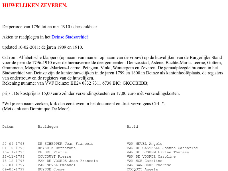 Screenshot van website