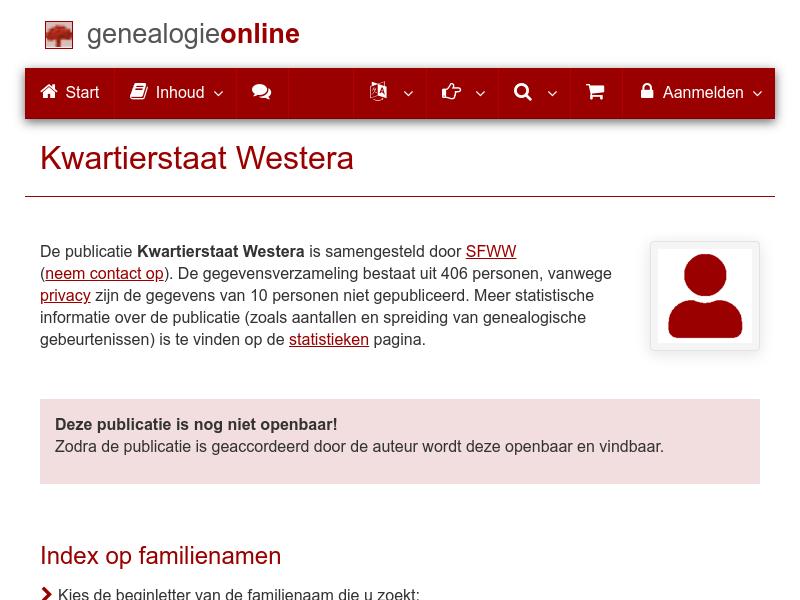 Screenshot van website