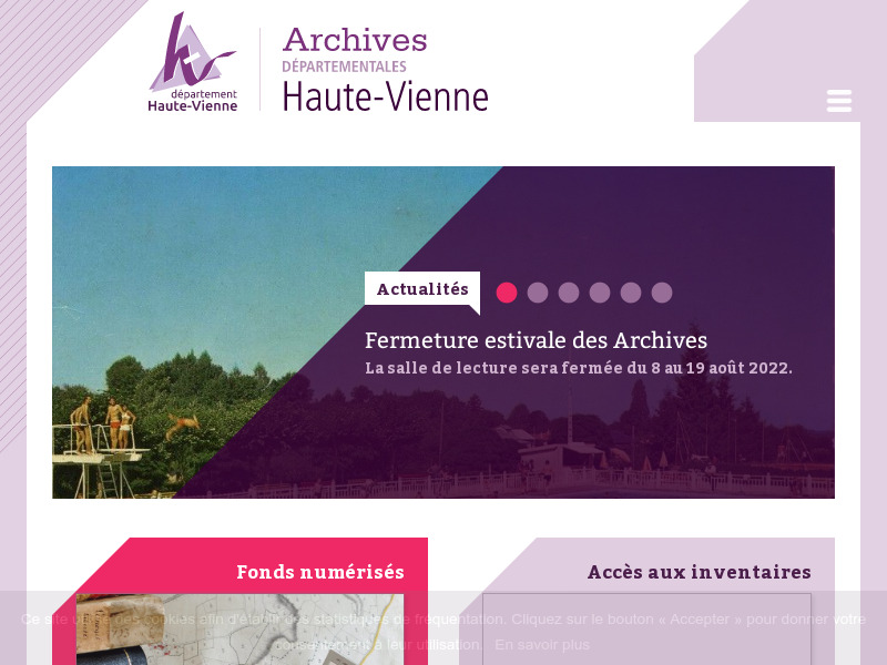 Screenshot van website