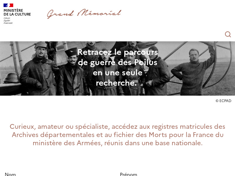 Screenshot van website