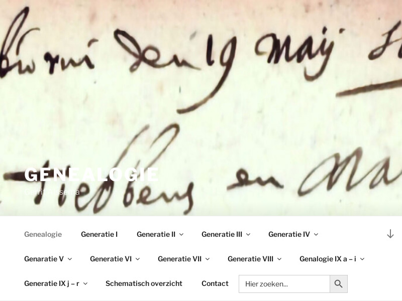 Screenshot van website