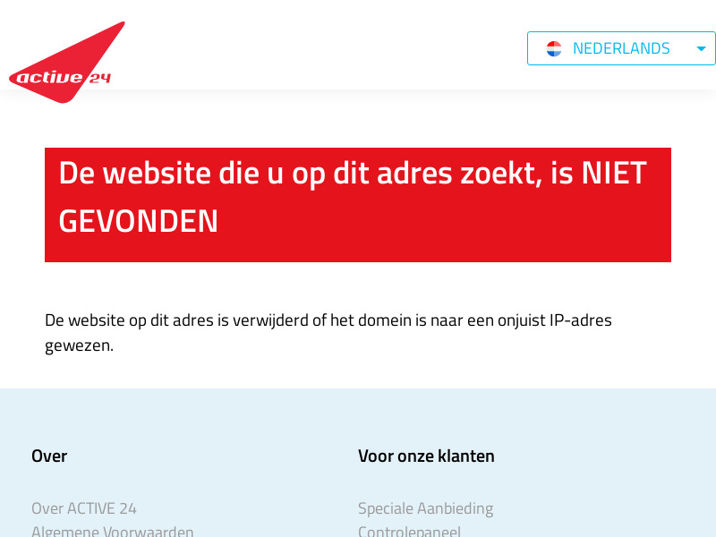 Screenshot van website
