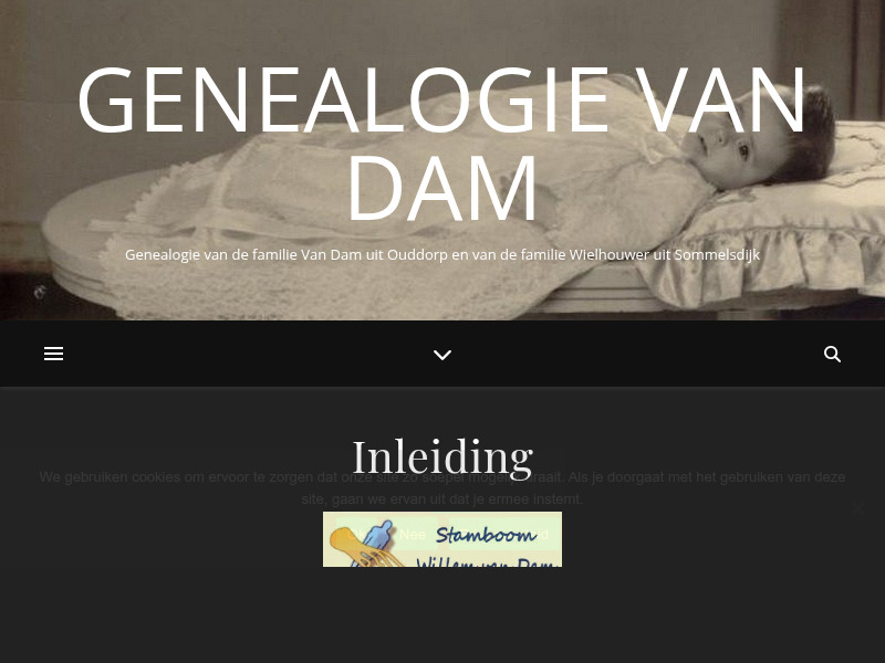 Screenshot van website
