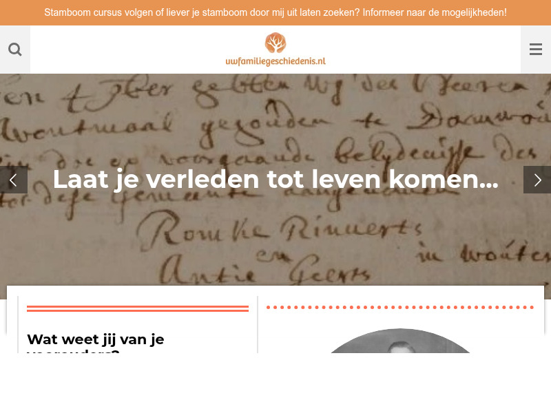 Screenshot van website
