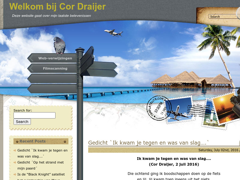 Screenshot van website