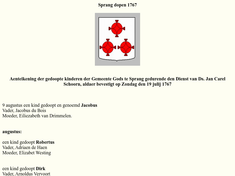 Screenshot van website