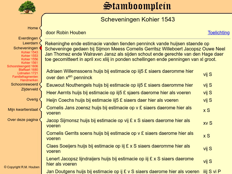 Screenshot van website
