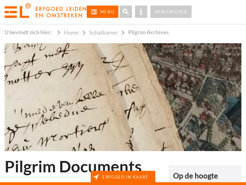 Screenshot van website