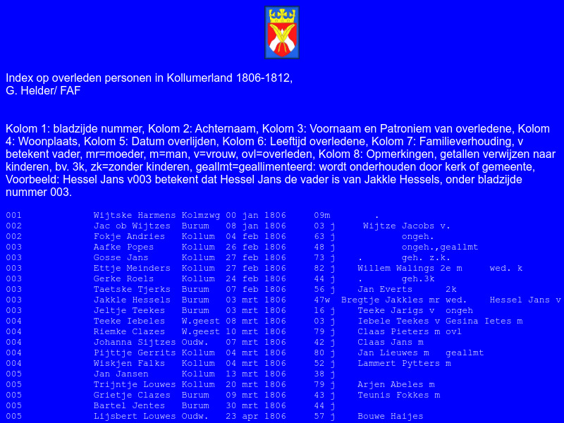Screenshot van website