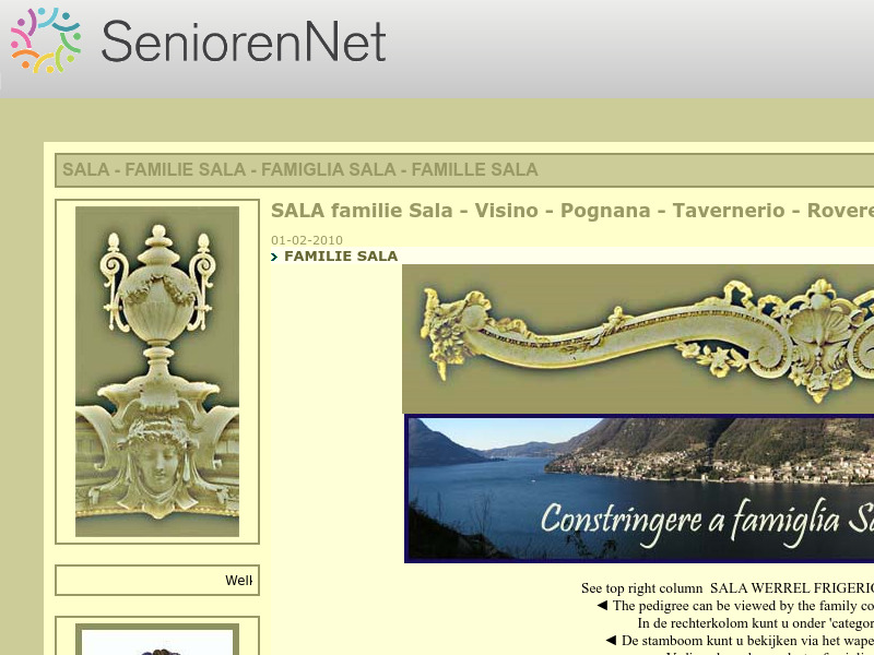 Screenshot van website