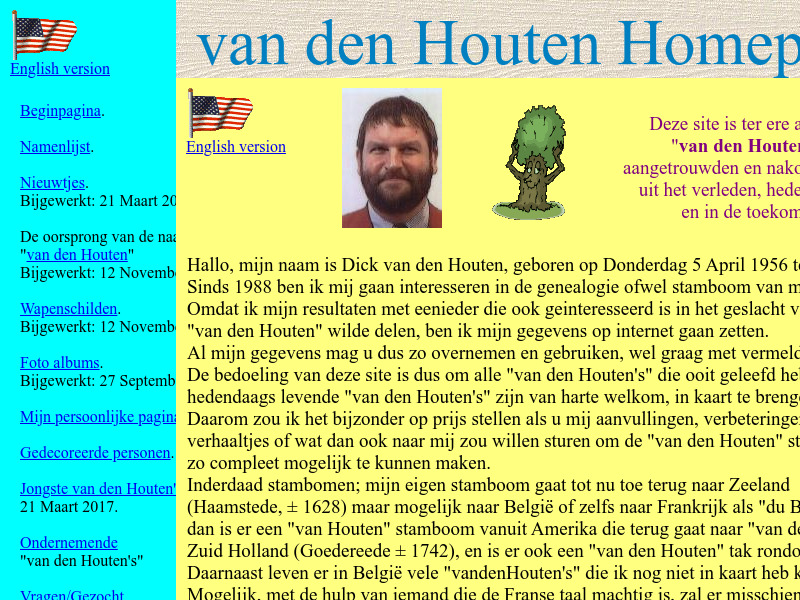 Screenshot van website