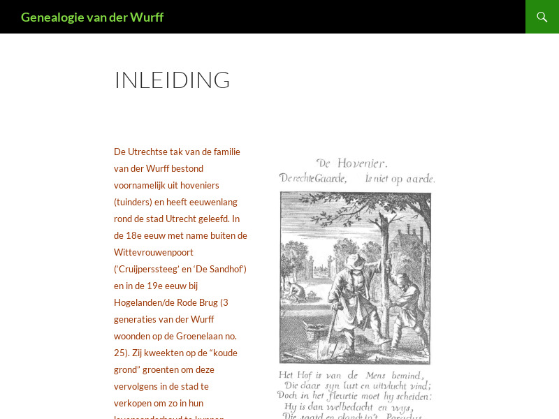 Screenshot van website