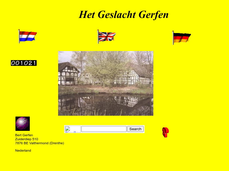Screenshot van website