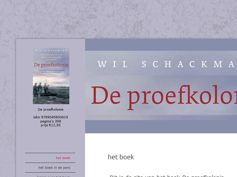 Screenshot van website