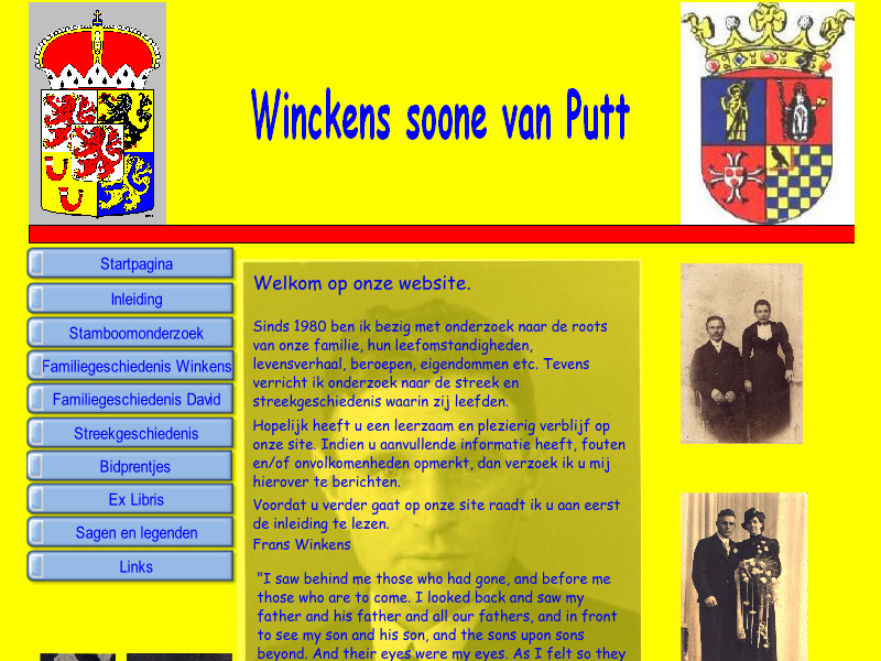 Screenshot van website