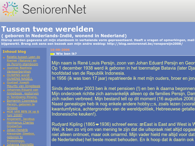Screenshot van website
