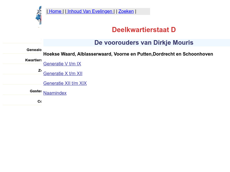 Screenshot van website