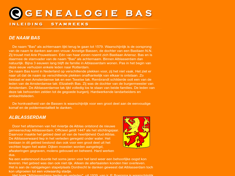 Screenshot van website