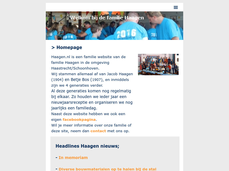 Screenshot van website