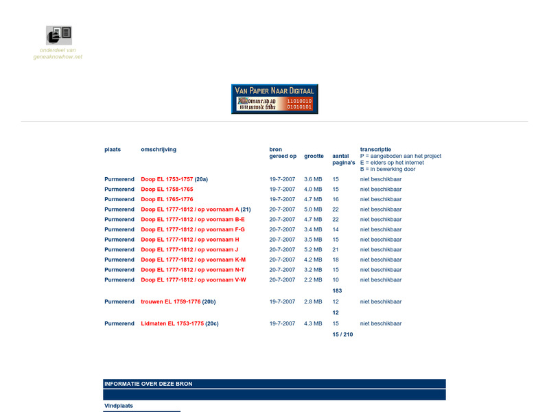 Screenshot van website