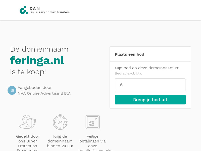 Screenshot van website