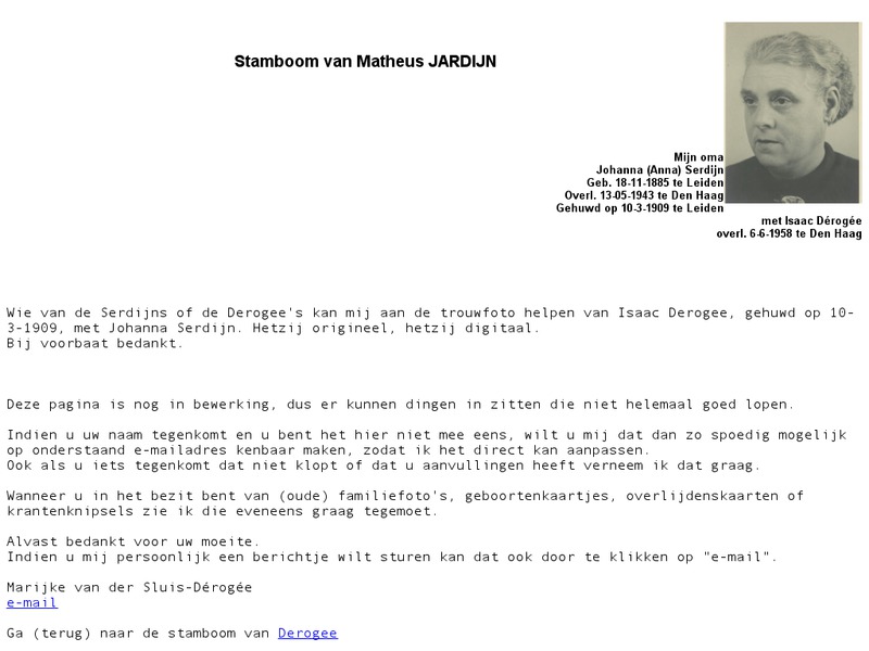 Screenshot van website