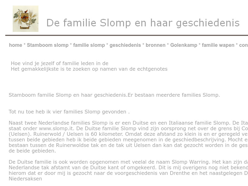 Screenshot van website
