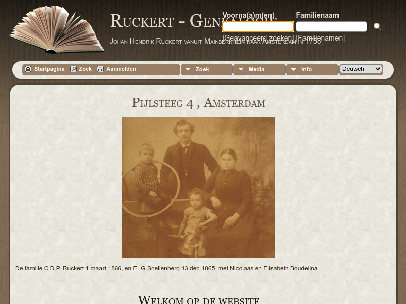 Screenshot van website