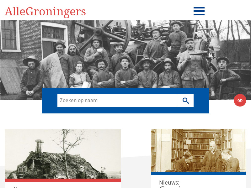 Screenshot van website