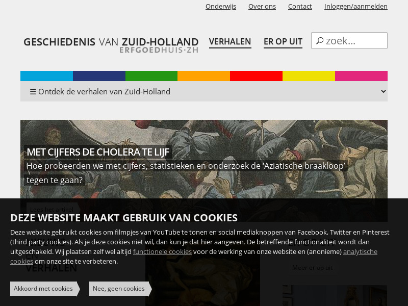 Screenshot van website