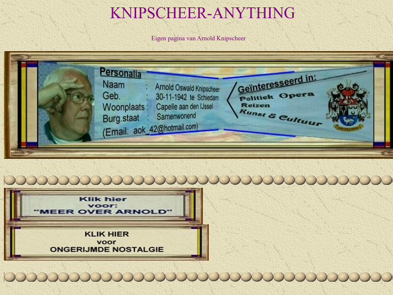 Screenshot van website