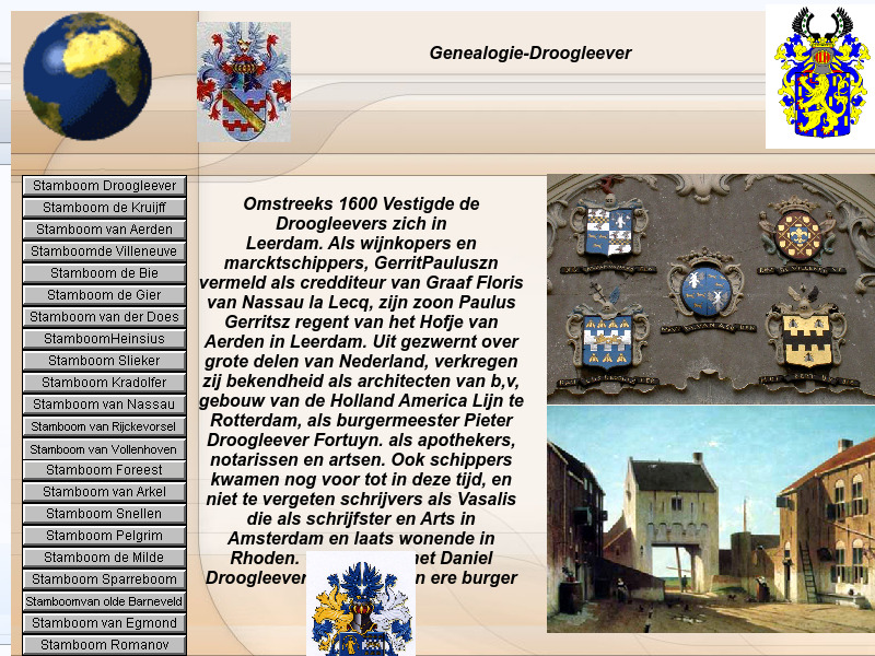 Screenshot van website